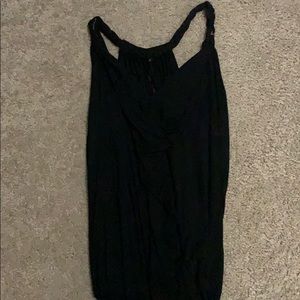 Black sleeveless top